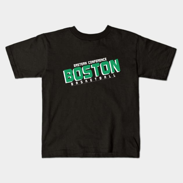 Boston basketball Kids T-Shirt by BVHstudio